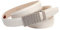 Anthoni Crown Damen Ledergürtel Gürtel, Weiß, 105