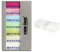 com-four® Medikamentendosierer 7 Tage - Medikamenten-Box (Morgens, Mittags, Abends) - Pillendose - Tablettendose - Wochendosierer (01 Stück - silberfarben-schwarz mit Zubehör V2)
