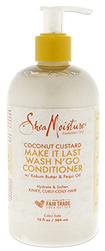 SHEA MOISTURE Coconut Custard Make It Last Wash N Go Conditioner for Unisex 13 oz Conditioner White