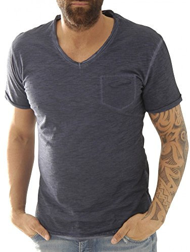 KEY LARGO Herren Soda New V-neck T Shirt, Dark Blue (1201), 3XL EU