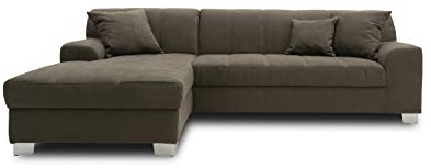 DOMO. collection Ecksofa Capri, Sofa in L-Form, Couch, Polsterecke, Eckcouch, Sofa-Garnitur, 239 x 152 x 75 cm (BxTxH), Khaki