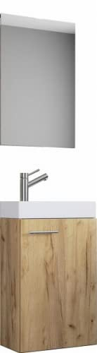 3-TLG Set | Waschplatz für Gäste WC | Gästebad | Waschtisch Toilette | Badmöbel Badezimmer Set - Slito SP