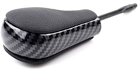 Hacreyatu Auto Schaltknauf Schalthebel Schaltkopf kompatibel mit B-MW E90 E91 E92 E93 E81 E82 E87 (Kohlefaser)