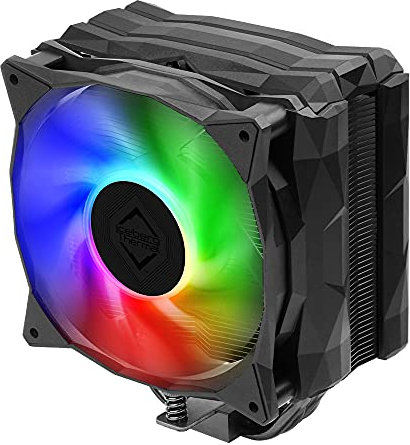Iceberg Thermal IceSLEET G4 Midnight All-Black 4 Heatpipes niquelados CPU Air Cooler con ventilador ARGB 120 mm PWM para Intel y AMD (edición limitada) AM5