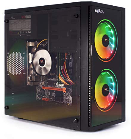 Veno Scorp Gaming PC - AMD Ryzen 5 5600G, 16GB RAM, 256GB SSD 1TB HDD, 500W PSU, Wi-Fi, Windows 10, NOVA RGB