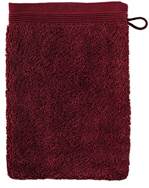 möve Superwuschel Waschhandschuh 20 x 15 cm aus 100% Baumwolle, burgundy