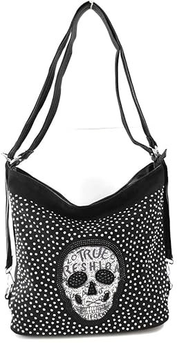 Faylinn Bolso Mochila Mujer Calaveras Craneo - Mochilas Mujer Tachuelas – Mochilas Estilo Punk Rock - Bolsos Góticos -Mochila Estilo Motero
