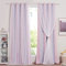 NICETOWN Vorhang Kinderzimmer Mädchen Verdunkelungsvorhang mit Ausgehöhlten Sternen und Voile Dekoration Gardinen Ösenschal 2er Set H 260 x B 132, Pink+Lila