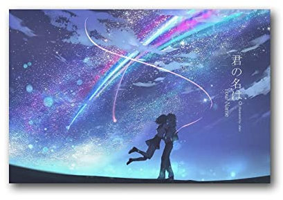 Cartoon-Poster, Anime, Ihren Namen, Kimi No Na, Tapete, Poster, Kunst, Wandgemälde, Leinwand, Poster, moderne Schlafzimmerdekoration, 20 x 30 cm