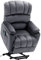 Merax Massagesessel Elektrisch Relaxsessel, Fernsehsessel mit Liegefunktion Massagefunktion Wärmefunktion, Verstellbarer Winkel USB Fernbedienung, Ruhesessel Stoff, Liegesessel, Grau