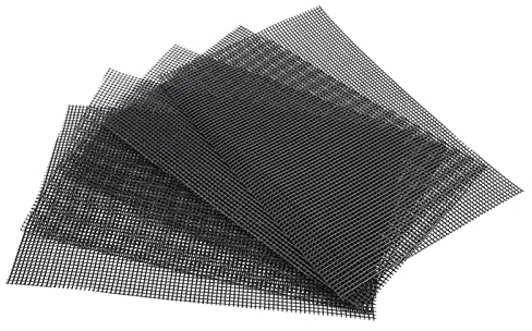 Tomotato 5 Stück Blumentopf Mesh Pad, Schwarz Bonsai Abdecknetz aus Kunststoff Flower Pot Hole Mesh Pad Garten Drainage Mesh Bonsai Gitter Verhindert Bodenverlust (30x20cm)