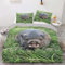 Syhibaba Bettwäsche 200x220 Wildschwein Bettwäsche-Sets, Mikrofaser Bettbezug 200x220, Bettbezüge mit Reißverschluss Schließung und 2 kopfkissenbezug 80x80 cm