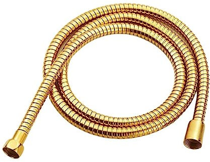 Oro 60cm-200cm Tubo Flessibile Doccia Flessibile In Acciaio Inossidabile Doppia Chiusura Con (Color : Gold, Size : 200cm)