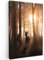 MuchoWow© Leinwand Bilder 40x60 cm Wanddeko Wohnzimmer Aesthetic Room Decor Deko Zimmer Wandbilder Modern Fotogeschenke Hirsch Bild - Rotwild - Reh - Sonne - Bäume - Winter - Natur - Tiere
