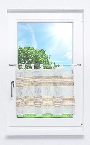 LYSEL Scheibengardine Teresa (Bx H) 140cm * 50cm Beige/Natur