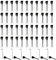 50Pcs 2ml Empty Perfume Sample Bottles Essential Oil Test Tube Bottle Mini Glass Refillable Sample Vial Containers for Aromatherapy, Fragrance and Liquid - Black cap