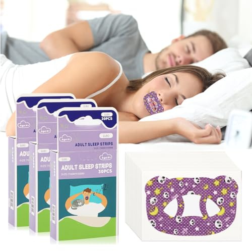 MUNSKT 90 Pcs Mundband für Erwachsene zum Schlafen,Verbesserten Schlaf,Schnarchlinderung, Sanftes Mundband für Bessere Nasenatmung, Schlafstreifen für Weniger Mundatmung Mouth Tape for Sleeping