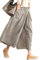 Leyoutx Pantacourt Palazzo en coton et lin pour femme - Taille élastique - Motif carreaux vichy, café, Taille L