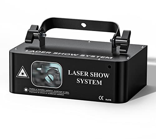 Laser LED Light Beam Effect Stage Lighting DMX512 and Sound Activated Control Projector for Home Party Birthday Christmas DJ Disco Club