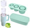 TINGTING Stanley Cup Cubitera de Silicona Stanley Cup Cubitos de Hielo con Tapa Reutilizables para Taza de 30-40 Oz Cubitos de Hielo para Taza Termo Stanley BPA (Verde)
