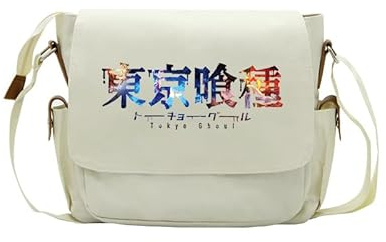 Lzrong Tokyo Ghoul Botentasche, Kaneki Ken Anime Umhängetasche, Unisex Freizeit Kuriertasche, JUZO SUZUYA Oxford Gewebe Tasche, Kirishima Tōka Große Kapazität Verstellbarer Schultertaschen