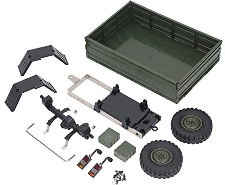 BONKZEBU RC-Car für P06 Unimog, Ferngesteuertes Auto aus Edelstahl-Kunststoff für P06 Unimog, Frachtträger für P06 Unimog RC-Car-Ersatzteilzubehör (Grün)
