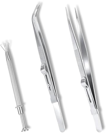 3 Pcs Piercing Ball Holder Tool, Piercing Ball Grabber Jewelers Piercing Changing Tool, Diamond Tweezers Piercing Grabber for Grasping Precision Parts/Screws/Diamonds