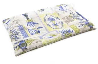 TERMOSAK Bouillotte sèche, 37x25 coussin chauffant eco chaud/froid, avec de graines de soja vert haute durabilité et lavande, sac thermique pour micro-ondes/congélateur. (006, 37x25)