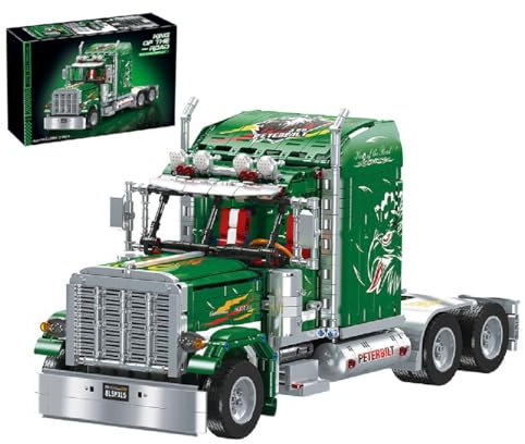 Technik LKW Bausteine Bausatz, 2105 Teil Großes LKW Bausteine für 389, Truck Modell Bausatz, MOC Sammlerstücke Geschenke für Erwachsene und Kinder (Originalverpackung) (9069)