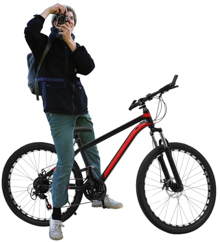 Dekltus 26 Zoll Mountainbike, 21-Gang-Mountainbike aus Karbonstahl, Fahrrad Positionierschwungrad - Tragfähigkeit: 150kg - MTB für Mädchen Jungen Herren und Damen