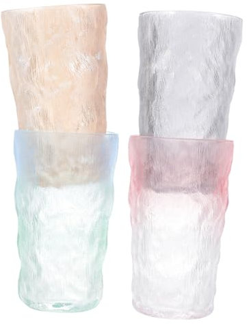 Mikinona Bicchieri in Sfumato Di Qualità Da Ristorante 4 Pezzi Bicchieri Creativi Per Bevande in Grani D'acqua