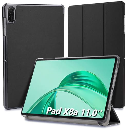Hianjoo Étui Coque Compatible pour Huawei Honor Pad X8a 11.0”, Ultra Slim PU Housse Cover de Protection avec Fonction Veille/Réveil Automatique Compatible pour Honor Pad X8a, Noir
