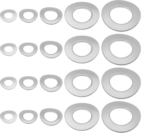 YINETTECH Rondelle ondulate a molla in acciaio inox 304 Rondella a onda DIN 137 B Rondella a molla M5 M6 M8 M10 M12 Rondella a molla in metallo 250pcs