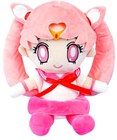 DKLQXCE Sailormmoon Plüsch, 25cm Kawaii Soft Plüschtier Anime Cartoon Plüschpuppe Weich Nettes Kuscheltier Ausgestopftes Charaktere Sammlerstück Geburtstag Party Supplies für Kinderzimmer Deko(Rosa)