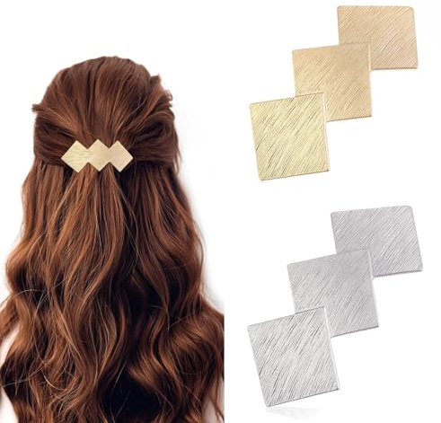 Französische Haarspangen Metall Haarspangen Damen, 4 Stück Dutt Geometrische Haarklammern Metall Automatische Haarspange Clip Französischer Verschluss, Dekorativer Haarschmuck Für Frauen Mädchen