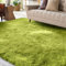 XSIVOD Flauschig Hochflor Teppich Grün, Waschbarer Teppich 120x160 Wohnzimmer Anti Rutsch Extra Große Teppiche Schlafzimmer Weich Moderne Teppiche Matte Teppichen für Kinderzimmer
