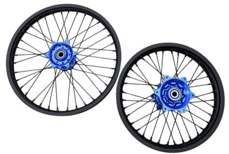 avdb-moto Paar Felgen/Komplett Vorne Hinten 21 / 18 kompatibel mit HUSQVARNA FS 450 FS450 2016-2022, FC 250 16-22, FC 350 16-22, FC 450 16-22, FX 450 FX450 17-22, FX 350 FX350 19-22 Enduro (Blau)
