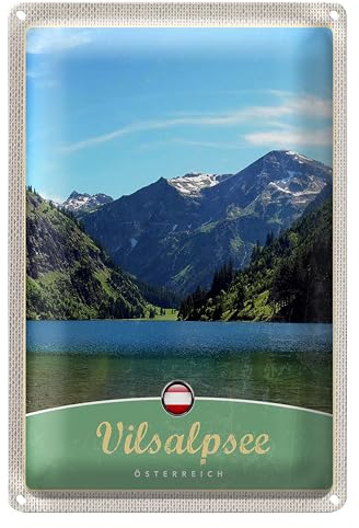 Blechschild | Vilsalpsee | Österreich | Nostalgie Deko | 30 cm x 40 cm