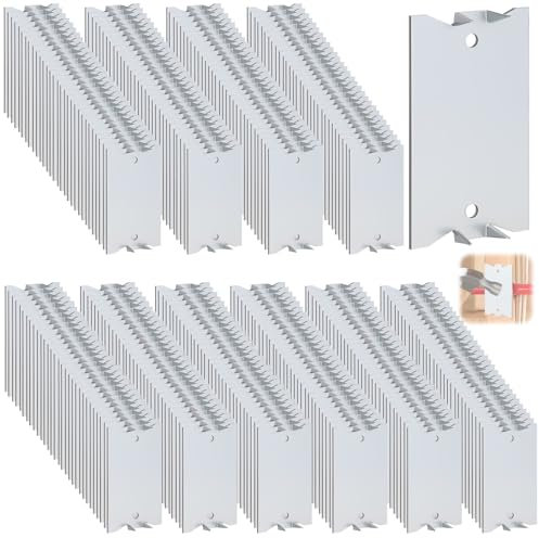 WENHUALI 300 Pack Nail Plates for Wood Studs, 2.5 x 1.5 Inch Metal Cable Protector Plate, Anti-Nail Shield with Sharp Prongs for Plumbing & Wiring Protection