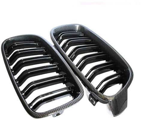 QIUYMGFG Front Niere Kühlergrill Fit Für BMW 3 Serie F30 F31 F35 316i 318i 320i 328i 330i Auto Ersatz Racing Grille(Carbon Fiber)