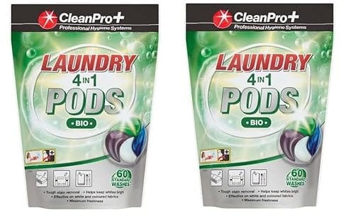 CleanPro 120 (2x60) Washing Liquid Laundry Detergent Capsules Bio Laundry Pods, 4 in 1 Washing Capsules|Tough on Stains, Gentle on Sensitive Skin – Fresh Long-Lasting Fragrance – Easy Machine Use