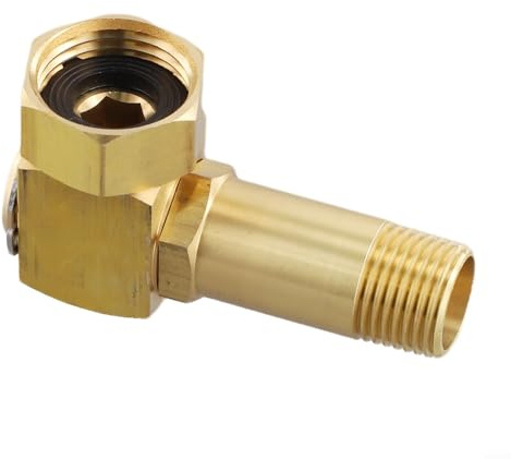 Messing Gartenschlauchtrommel Drehgelenk Winkelverbinder Ersatzteil 1,9 cm GHT weiblich auf 1/2 Zoll NPT Außengewinde Adapter Fitting für Außenbewässerung Bewässerungssystem Pflanze Rasen Autowäsche