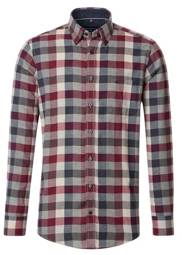 CASAMODA Flanellhemd Langarm kariert Comfort Fit
