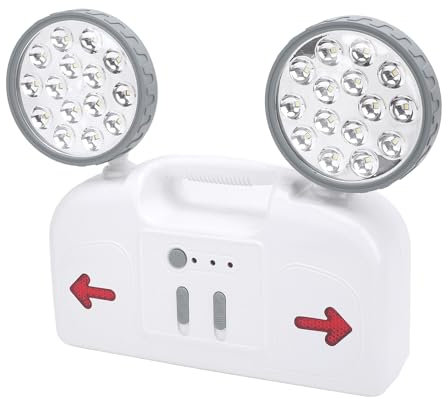 Ausla LED Notfalllicht Hohe Helligkeit 2 Lampen Batterie Backup -Strom für Kommerzielle Verwendung ABS -Material