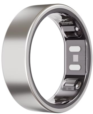 Reebok Smart Ring for Women or Men - Matte Silver, Size 9 Fitness Ring - The Next Generation of Wearable Technology - Fitness and Sleep Tracker - Monitors Wellbeing and Recovery