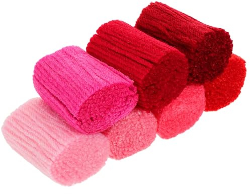 AKOOSY 7 Stück Vorgeschnittenes Polyacryl Knüpfgarn Hautfreundliches Selbstgemacht Teppichgarn für Kissen und Decken Geschmeidiges Garn für Handarbeiten