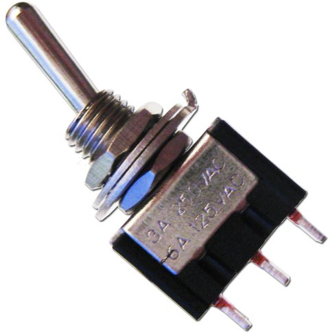 world-trading-net - 10er Set Miniatur-Kipp-Schalter MTS-102 schwarz, Belastbarkeit: 250 VAC 3A / 125V AC 6A, 1-polig