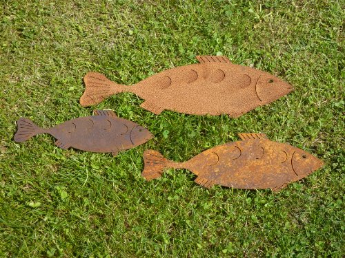 Albert Hechinger Edelrost Fische im 3er-Set