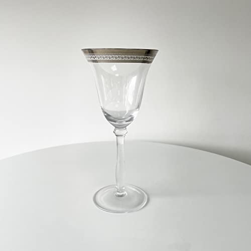 Decor Essentials Silver Decal Red Wine Glass Events Christmas Wedding Tableware (Silver Decal red Wine Glass)