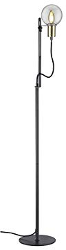 Trio Leuchten Stehleuchte Nacho 400800132, Metall, Schwarz matt / bronze, Kabel gewebeummantelt schwarz